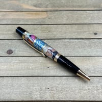 Image 10 of Cigar Label Ballpoint Pen, Handmade Resin Twist Pen, 24k Gold Accents