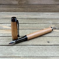 Image 1 of Handcrafted Virginia Cherry Fountain Pen with Gunmetal Hardware 
