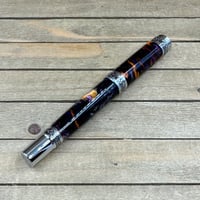 Image 9 of Large Handmade Resin Rollerball Pen with Chrome Accents