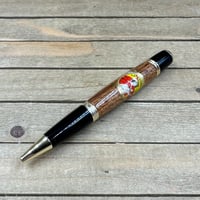 Image 2 of Handmade Mesquite Wood Ballpoint Pen Cast with La Gloria Cubana Cigar Label