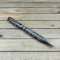 Image 2 of Handmade Real Rattlesnake Snakeskin Pen, Gunpolish Finish, Slimline