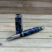Image 3 of Confetti Resin Rollerball Pen, Handmade Junior Gentleman Style