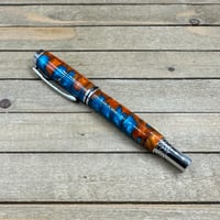 Image 10 of Copper Turquoise Rollerball Pen in Chrome Jr. Gentleman Style