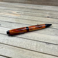 Image 9 of Handcrafted Acrylic Ballpoint Pen Amber, Orange, and Black Twist Pen
