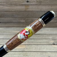 Image 3 of Handmade Mesquite Wood Ballpoint Pen Cast with La Gloria Cubana Cigar Label
