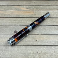 Image 10 of Large Handmade Resin Rollerball Pen with Chrome Accents