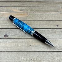 Image 1 of Turquoise Teal Alder Pinecone Sierra Style Twist Pen