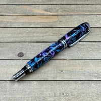 Image 5 of Confetti Resin Rollerball Pen, Handmade Junior Gentleman Style
