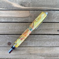 Image 1 of Handcrafted Alumilite Acrylic Rollerball Pen in Sun Dance Swirl Resin