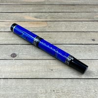 Image 3 of Handmade Cobalt Blue Mesh Rollerball Pen, Ultralight 