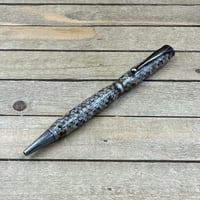 Image 5 of Handmade Real Rattlesnake Snakeskin Pen, Gunpolish Finish, Slimline