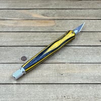 Image 4 of Handmade Black and Yellow Wood Hobby Knife