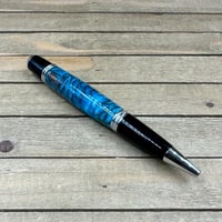 Image 4 of Turquoise Teal Alder Pinecone Sierra Style Twist Pen