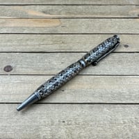Image 6 of Handmade Real Rattlesnake Snakeskin Pen, Gunpolish Finish, Slimline