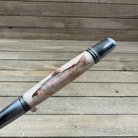 Image 6 of Rainbow Trout Pen on Curly Maple Wood
