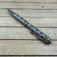 Image 8 of Handmade Real Rattlesnake Snakeskin Pen, Gunpolish Finish, Slimline