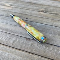 Image 6 of Handcrafted Alumilite Acrylic Rollerball Pen in Sun Dance Swirl Resin