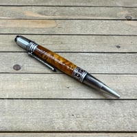 Image 5 of Handcrafted Chittum Burl Wood Twist Pen in Antique Pewter