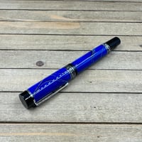 Image 8 of Handmade Cobalt Blue Mesh Rollerball Pen, Ultralight 