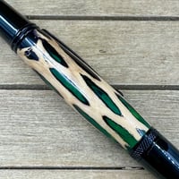 Image 10 of Cast Cholla Cactus Skeleton in Green and Black Resin