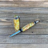 Image 7 of Handcrafted Alumilite Acrylic Rollerball Pen in Sun Dance Swirl Resin