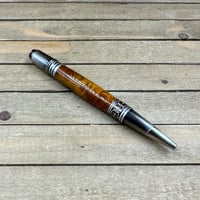 Image 6 of Handcrafted Chittum Burl Wood Twist Pen in Antique Pewter