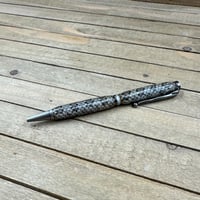 Image 9 of Handmade Real Rattlesnake Snakeskin Pen, Gunpolish Finish, Slimline