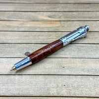 Image 1 of Handcrafted Black Walnut Revolver Pen Themed Wild West Six Shooter Ballpoint