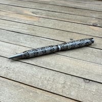 Image 10 of Handmade Real Rattlesnake Snakeskin Pen, Gunpolish Finish, Slimline