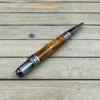 Image 7 of Handcrafted Chittum Burl Wood Twist Pen in Antique Pewter