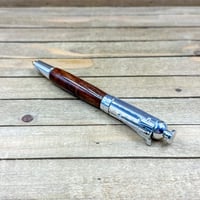Image 2 of Handcrafted Black Walnut Revolver Pen Themed Wild West Six Shooter Ballpoint