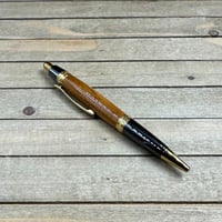 Image 3 of Handmade Texas Mountain Laurel Ballpoint Pen with Gold Titanium Accents