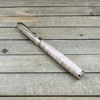 Image 2 of Handcrafted Curly Maple Rollerball Pen with Gold Accents