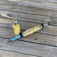 Image 10 of Handcrafted Alumilite Acrylic Rollerball Pen in Sun Dance Swirl Resin