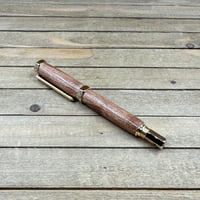 Image 3 of Handmade Gold Rhinehart Style Mesquite Rollerball Pen
