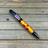 Image 2 of Weathered New Mexico and USA Flag Cigar Style Ballpoint Pen