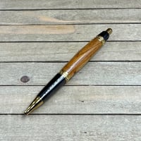 Image 4 of Handmade Texas Mountain Laurel Ballpoint Pen with Gold Titanium Accents