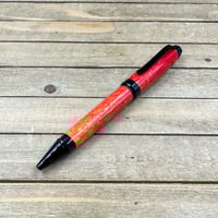 Image 2 of Red, Orange, and Yellow Fire Cigar Style Ballpoint Pen