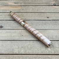 Image 3 of Handcrafted Curly Maple Rollerball Pen with Gold Accents