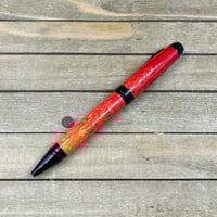 Image 3 of Red, Orange, and Yellow Fire Cigar Style Ballpoint Pen