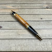 Image 5 of Handmade Texas Mountain Laurel Ballpoint Pen with Gold Titanium Accents