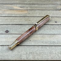 Image 5 of Handmade Gold Rhinehart Style Mesquite Rollerball Pen