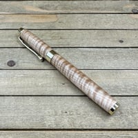 Image 4 of Handcrafted Curly Maple Rollerball Pen with Gold Accents