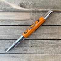 Image 5 of Orange Blaze Motorcycle Pen with Laser Inlay Chopper Motorcycle