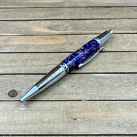 Image 3 of Handmade Purple Resin Click Pen