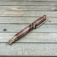 Image 6 of Handmade Gold Rhinehart Style Mesquite Rollerball Pen