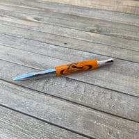 Image 6 of Orange Blaze Motorcycle Pen with Laser Inlay Chopper Motorcycle
