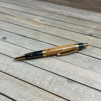 Image 7 of Handmade Texas Mountain Laurel Ballpoint Pen with Gold Titanium Accents