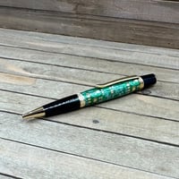 Image 7 of Green Circuit Board Pen Handmade Sierra Style in Black Chrome and Gold 