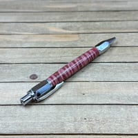Image 7 of Heavy Duty Sketch Pencil in Red Dyed Curly Maple, Thick 2mm Lead Pencil